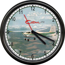 Cessna 172 Green Aircraft Pilot Airplane Personal Aircraft Sign Wall Clock picture