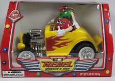 M&M's Rebel Without a Clue Dispenser ~ Red and Green Figures ~ Yellow Car picture