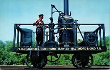 Tom Thumb Replica Locomotive Baltimore Ohio Railroad Museum Md. Postcard  picture
