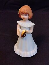 Enesco Growing Up Birthday Girls Age 6 Figurine Brunette Hair Porcelain Vintage picture