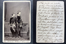 Princes Arthur & Leopold / Marriage of the Prince of Wales, 1866 Vintage cdv alb picture