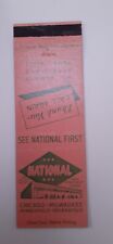Matchbook Cover National Food Department Stores Chicago Milwaukee Minneapolis IN picture