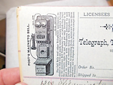 Oct. 4, 1887 Standard Electrical Works Telegraph, Telephone Goods Receipts picture