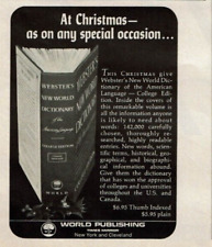 1968 Vintage Print Ad World Publishing Christmas Webster's New World Dictionary picture