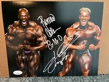 Ronnie Coleman + Jay Cutler signed 8x10 JSA COA Mr Olympia bodybuilder picture