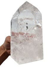 Clear Quartz Crystal Polished Tower with Rainbows Brazil 1lb 12.2oz. picture