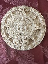 Mayan Aztec Calendar Cast In A Hard resin . 5 Inches. picture