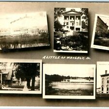 1909 Waverly IA RPPC Bremer Downtown Real Photo x6 Collage Postcard Bryan Vtg A7 picture