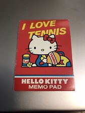 Vintage 1976 Sanrio Hello Kitty ‘I Love Tennis’ Memo Pad. picture