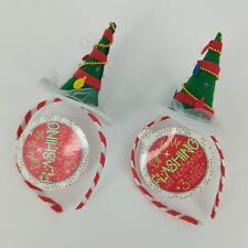 Lot of 2 Light It Up Flashing Headband Hat Christmas Costume Ornaments Brand New picture