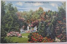 Sharon PA Pennsylvania Buhl Farm Memorial Garden Vintage Linen Postcard e83 picture