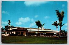 Port St. Lucie Country Club Fort Pierce FL Pool Palm Trees 1963 Vtg Postcard A3 picture