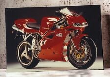 Vintage Ducati 996 Racing Motorcycle Promo Original Photo 1990’s 5” x 3.5” picture