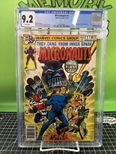 Micronauts #1 CGC 9.2 White Pages Marvel Comics Graded 1979 Newsstand 1st Bug picture