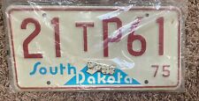 Good Pair 1975 South Dakota Truck License Plates 21TP61 Sealed  picture