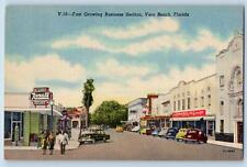 Vero Beach Florida FL Postcard Fast Growing Business Section c1940's Vintage picture