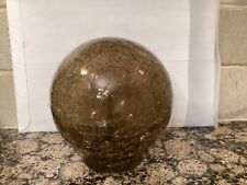 Vintage Amber Crackle Glass 6”Globe Shade Round Ball 3” fitter picture