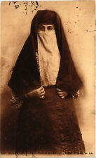 PC CPA EGYPT, TYPES AND SCENES, TURKISH WOMAN, Vintage Postcard (b17364) picture