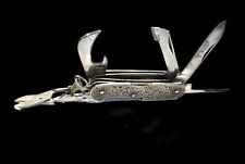 Vintage Sterling Silver 2”  Knife/Multi Tool Etched Design picture