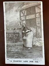 Postcard A Country Life For Me Rotary Photo Water Wishing Well Old Lady c 1909 picture