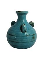 Turquoise Fireside Prosecco Bud Vase Crackle Glazed Ceramic Replacement Boho  picture