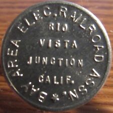 Vintage Bay Area Railroad Assn. Rio Vista Junction, CA Transit Token picture