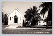 RPPC Postcard Delray Beach FL Florida Trinity EL Evangelical Lutheran Church picture