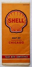 Vintage Map of Metropolitan Chicago 1941 Shell Oil Company picture