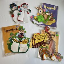 Beistle Creations VTG Holiday Lot Paper Decoration Christmas Easter Thanksgiving picture