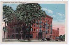 Port Huron, Michigan Postcard Harrington Hotel  Postmarked 1924       H picture