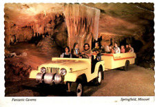 Postcard 1983 Fantastic Caverns Springfield Missouri Jeep Drawn Vechicle Drive picture