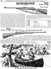 1953 Print Ad of Winchester Model 70 Super Grade & 375 H&H Magnum Rifle picture