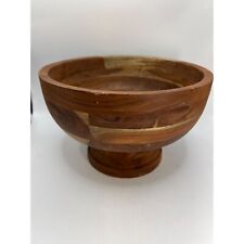 Hand Turned Wooden Bowl With Pedestal, India picture
