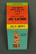 Vtg 20s/30s Matchbook Conlin's Tap Toni and Joe's Jct 141 and 64 Pound Wisconsin picture