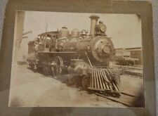 Authentic Early Train Engine Image Very Nice Rare Cabinet Picture picture