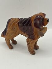 Antique Carved Wood St Bernard Standing Unknown Maker picture