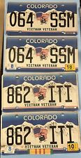 Lot Of 4 ~ Colorado (Vietnam Veteran) License Plates ~ 12” X 6-1/16” picture