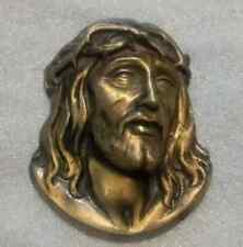 Antique Jesus Christ Icon Face Christian Religion Sacred Spirit Noble Old 20th picture