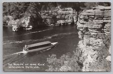 RPPC Wisconsin Dells, WI The Ben Junior Boat at High Rock c1950 Photo Postcard picture