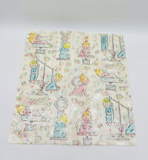Vintage Ben-Mont Gift Wrap Wrapping Paper Pink Blue Baby Shower Theme picture