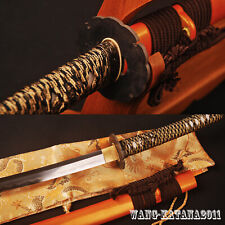 Top Grade Kobuse Clay Tempered Folded T10 Japanese Samurai Katana Sharp Sword  picture