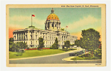 Postcard MN The State Capitol St. Paul Minnesota Vintage Gold Dome Linen picture
