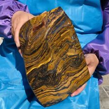 17.42LB Rare Natural Beautiful Yellow Tiger Crystal Mineral Specimen Heals 1271 picture