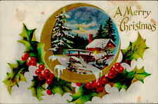 Postcard: A Merry Christmas Copyright 1907 by H. L. Robbins, Boston picture
