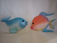 Vintage Resin Fish Wall Hangings Decor Fun Retro Set Of 4 picture