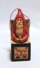 Kurt S Adler Old World Santa Jack in The Box Wood Ornament picture