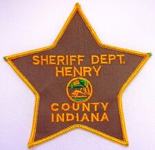 HENRY COUNTY INDIANA SHERIFF UNIFORM PATCH - 4 3/4