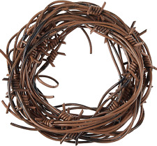32 Foot Fake Rusted Barbed Wire Decoration 4 Pcs Halloween Plastic Barb Wire Dec picture