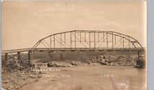 CHIPPEWA RIVER BRIDGE CORNELL WI 1910 real photo postcard rppc wisconsin antique picture