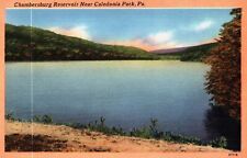 Postcard Linen Chambersburg Reservoir Near Caledonia Park Pennsylvania  picture